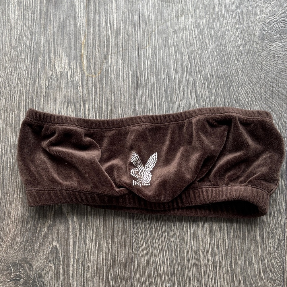 PLAYBOY Brown Women’s Velvet Bandeau